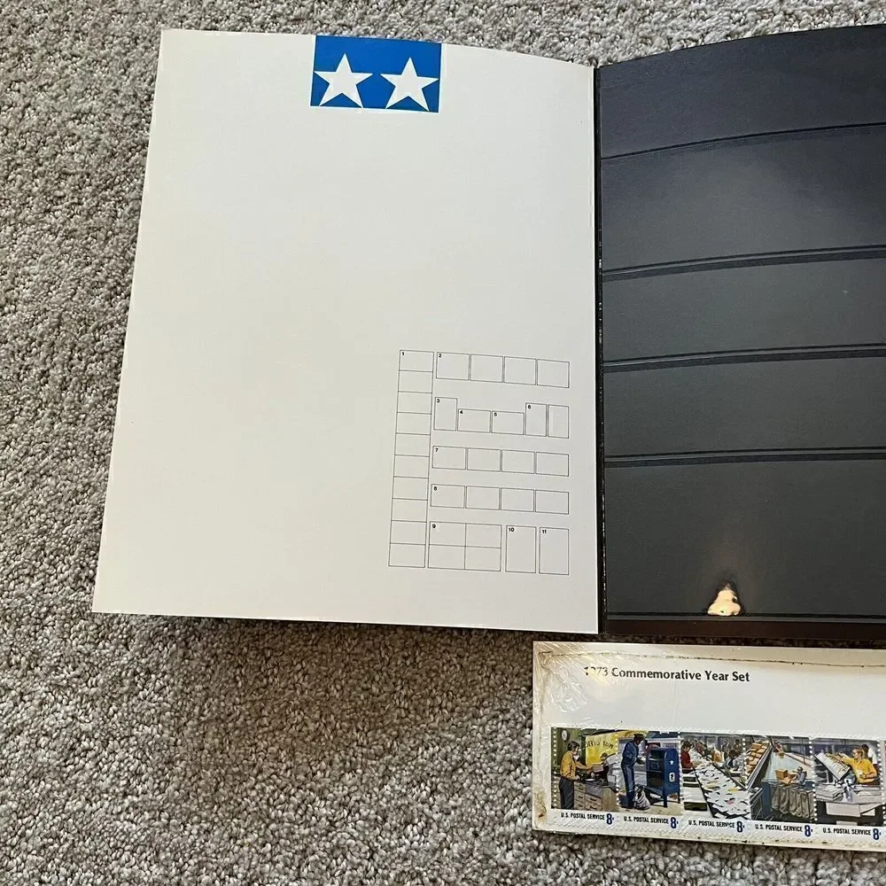1973 US Postal Service Souvenir Mint Stamp Set - Mini Album Vintage Lot Set 1